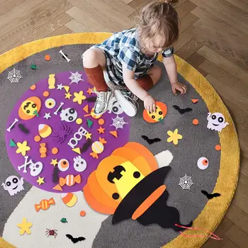 

Felt Pumpkin Head Halloween Ornaments 2020 Halloween Party Decorations for Home Hallowen Party Suppplies Pumpkin Accessories