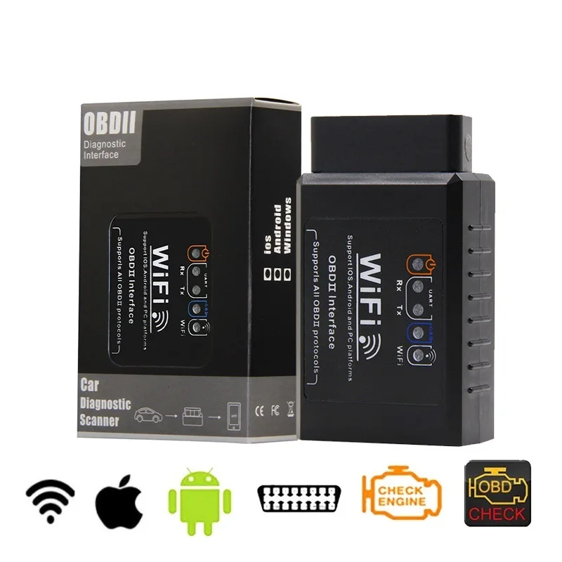 without 25K80 ELM327 WI-FI V1.5 PIC18F25K80 elm327 v1.5 obd2 сканер для iPhone ios elm 327 v1.5 на русском bluetooth v1.2 Бортовая Диагностика машины - Цвет: without 25K80