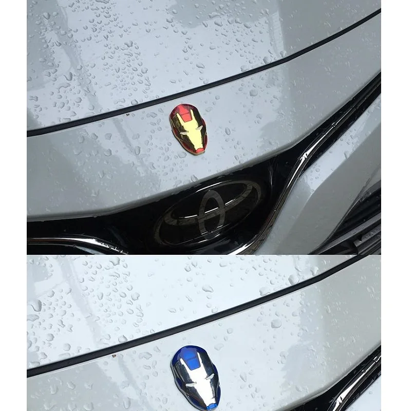 3D Chrome Metal Iron Man for Car Emblem Stickers Decoration The Avengers Decals Exterior Accessories Silver Gold Car Styling