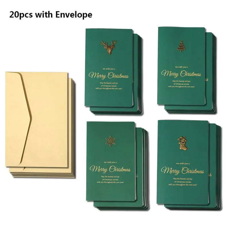 

20-Pack Merry Christmas Greeting Cards Bulk Box Set Xmas Greeting Cards4.3x7inch 18DEC31