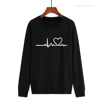 

2019 New Fashion Comfortable Pure Cotton Autumn Winter Thick Warm Hoodie Printed Female Oversize Sweatshirt