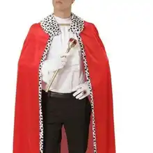130 см красный плащ для взрослых король принц мужчины косплей карнавал день рождения вечеринка Хэллоуин костюм Рождество navidad Purim