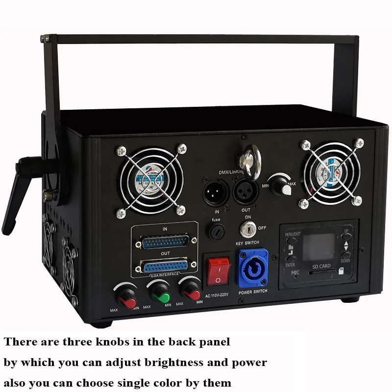 ILDA DMX 5000 МВт многоцветный rgb 3D анимационный профессиональный лазерный проектор