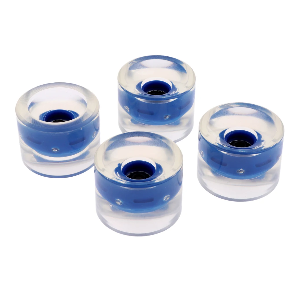 4pcs 70mm Light Up Skateboard Longboard Wheels Glow At Night 78A