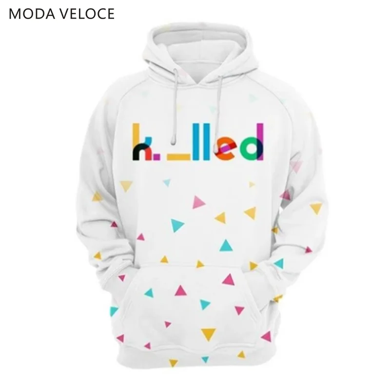MODAVELOCE &quotkilled' толстовка с капюшоном из полиэстера шерстью белая мужская аниме |