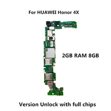 2 Гб ОЗУ 8 Гб ПЗУ для HUAWEI Honor 4X4 X CHE2-UL00 материнская плата разблокированная оригинальная материнская плата EMUI логическая плата с полным чипом