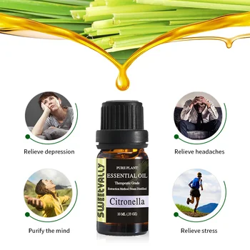 

10ml Citronella Essential Oil Relieve Stress Help Sleep for Humidifier Fragrance Lamp Air Freshening Aromatherapy Essential Oils