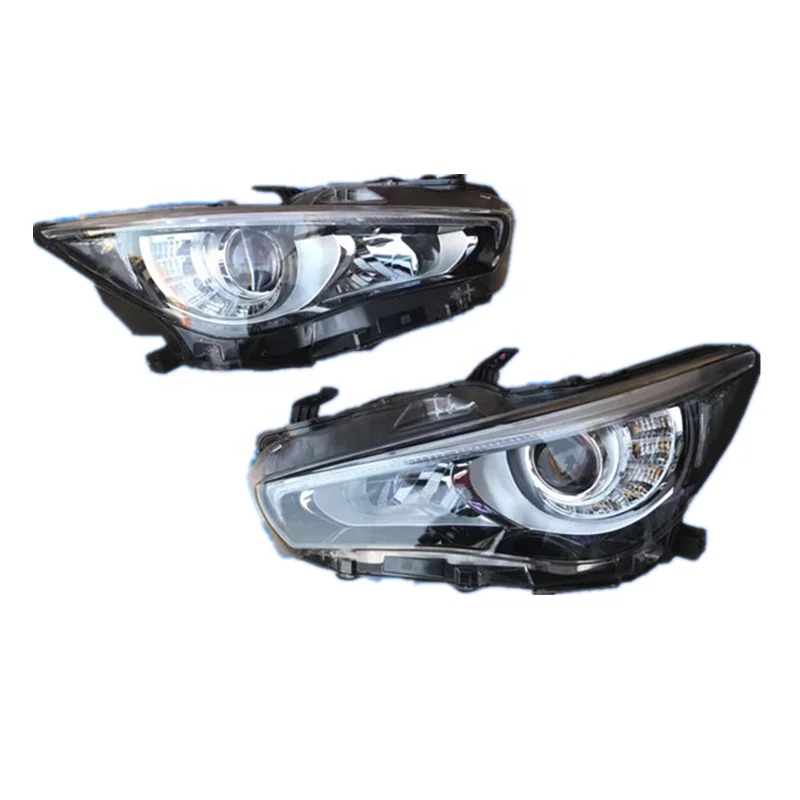 Made for 2014 -- 2017 Q50 headlamp assembly with high  LED belt steering without belt headlight