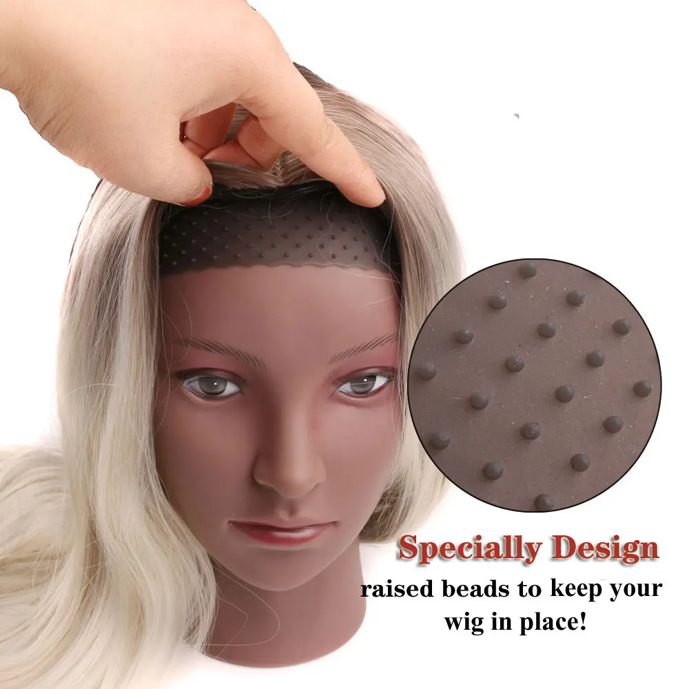 New Invisible Wig Hair Band Plussign Wig Grip Headband For Lace Frontal  Wigs 1Pcs/Lot Nude Non-Slip Velvet Wig Band To Hold Wig