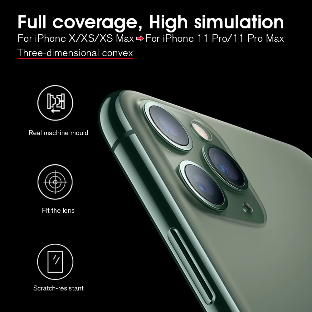Защитная пленка для задних линз iPhone X XS Max XR вторая замена 11 Pro имитация стерео