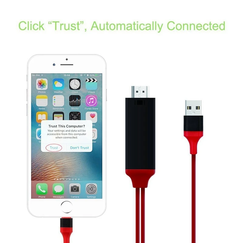  Interruttore da fulmini a HDMI Switch via cavo a schermo casting convertitore è adatto per Apple te
