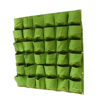 

Hot Sale Planting Bags Wall Hanging Gardening Planter 36 Pockets Grow Bags Plant Pouch Hanging Flower Bags for Yards, Balconies,