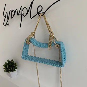 

2020 Fashion Summer Transparent Bag Crossbody Bags for Women Chain Shoulder Messenger Bag Fashion Female Travel Handbags Sac