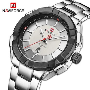 

NAVIFORCE Casual Watches 9176 Men Military Sport Quartz Wristwatch Mens Waterproof Fashion Steel Band Male Clocks