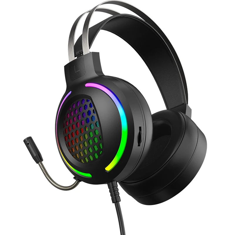 Игровая гарнитура для геймеров 7 1 с объемным звуком наушники RGB-подсветкой Ps4/xbox One