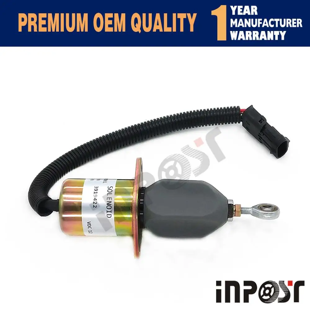 3919422 Fuel Shut Off Solenoid Cummins Diesel 2-1//2 bolt spacing for Ford 8.3L