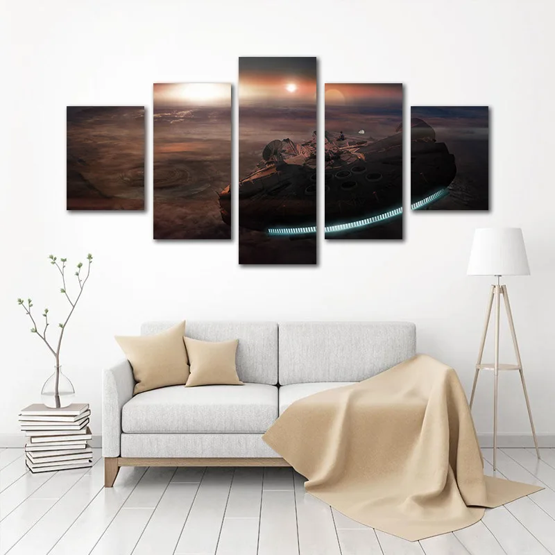 

5 Joint Millennium Star Wars Oil Painting Computer Airbrush Painting AliExpress Amazon Wish Painting Core Decorative Painting