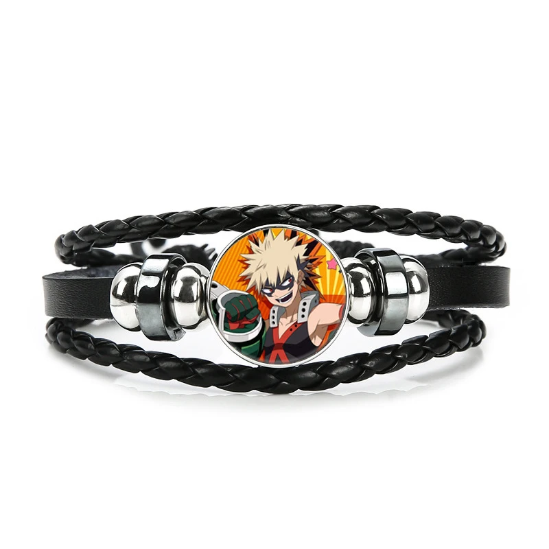 H02 Boku No Hero academic Браслет мой герой Academy Charms браслет дети мальчик панк многослойные кожаные браслеты, бижутерия - Окраска металла: H02