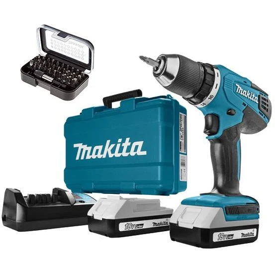 Дрель-шуруповерт MAKITA DF457DWEX8 1.5Ач с двумя аккумуляторами | Инструменты