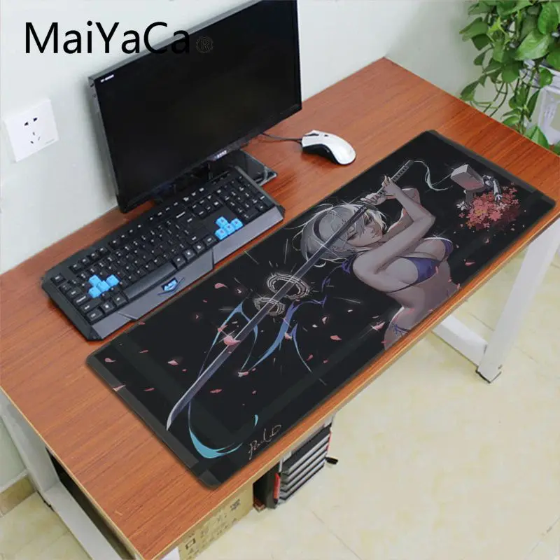 Maiyaca Nier Automata прочный резиновый коврик для мыши настольная клавиатура Аниме Коврик для мыши 700x300 мм геймер большой Офисный Компьютерный стол коврик - Цвет: Lock Edge 30X70cm