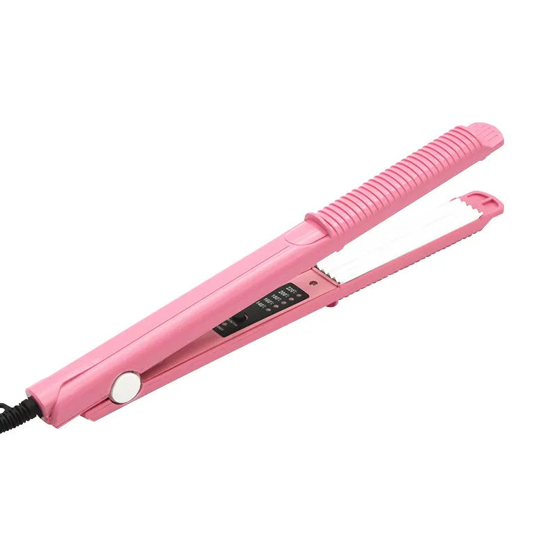 pink WENYI керамические бигуди для волос гофрированное железо профессиональные щипцы для завивки волос плоские Инструменты для укладки бигуди - Цвет: pink