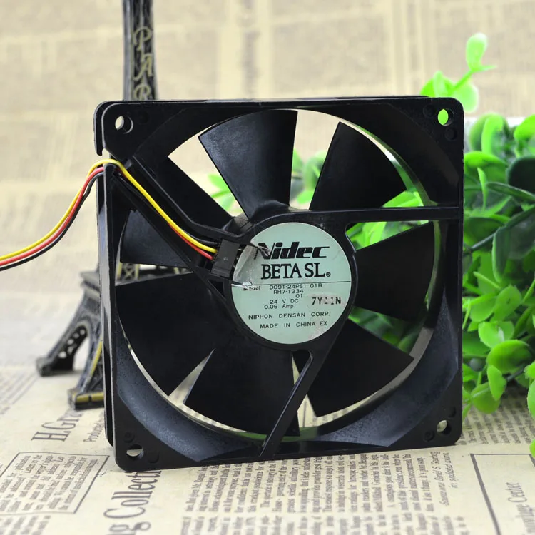 D09T-24PS1 9 см 24V 0.06A 9 9025 защиты электродвигателя Вентилятор охлаждения