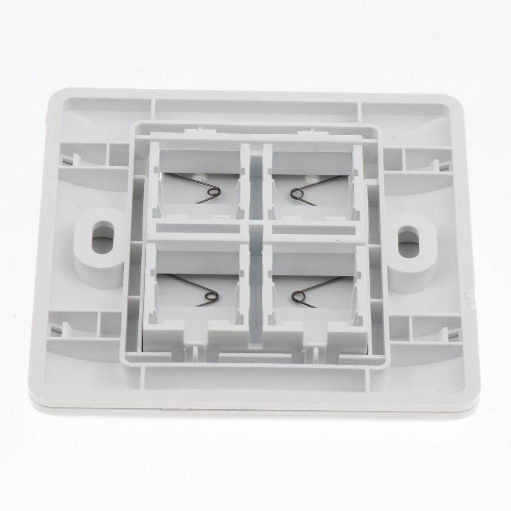 4-port Ethernet Wall Plate - RJ45 Ethernet Cable Wall Female to Female ( F/F )Socket