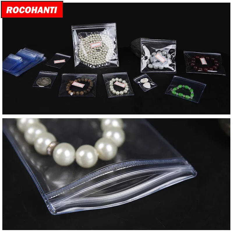 Transparent Packaging Jewelry Plastic Bags Accessory Jewelry Pouches Bag  100pcs