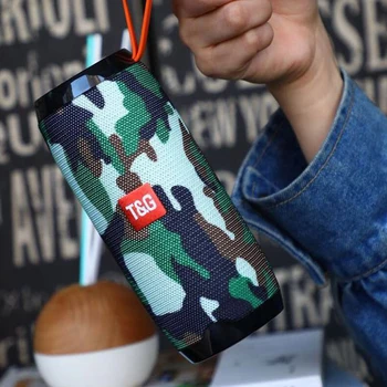 

20W Portable Bluetooth Speaker with FM Radio Wireless TWS Stereo Outdoor Column Subwoofer Support TF card AUX USB Speakers