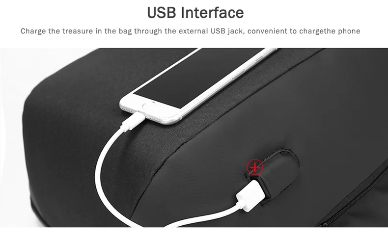 Мужской рюкзак большой емкости Многофункциональный usb зарядка Противоугонная подходит для ноутбука 15,6 дюймов водонепроницаемая Повседневная дорожная сумка для багажа