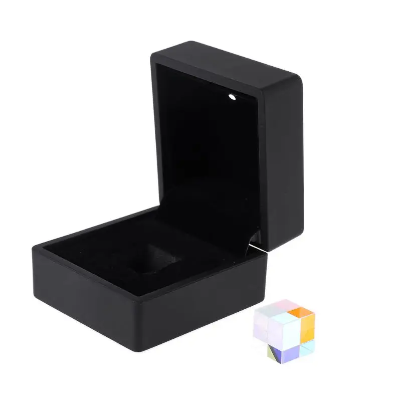 Призма комбайн куб 6 сторон оптический RGB Стекло Лен квадратный призма с светильник в коробке подарок M89B