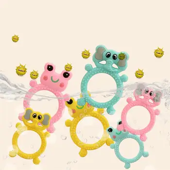 

2pcs Toys Silicone Colorful Creative Soothing Funny Cute Elephant Teether Frog Teether for Infant Baby Newborn