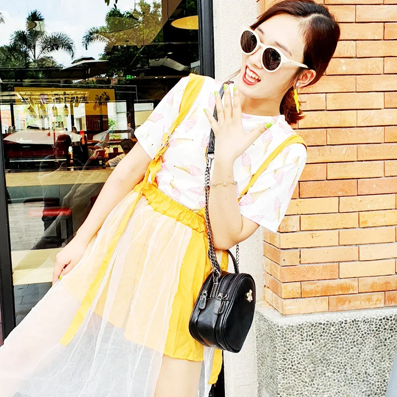 

MAIDINI WOMEN'S Bag 2019 Summer New Style Oval Small Bee Mobile Phone Shoulder Bag WOMEN'S Bag