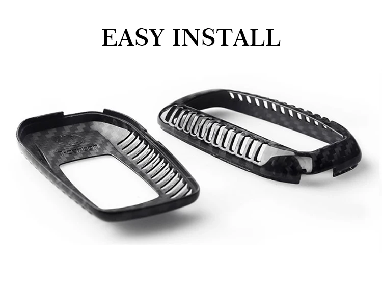 For TOYOTA ALPHARD RAV4 HILUX Genuine Carbon Fiber Car Key Case Remote Fob Cover Shell Auto Protective