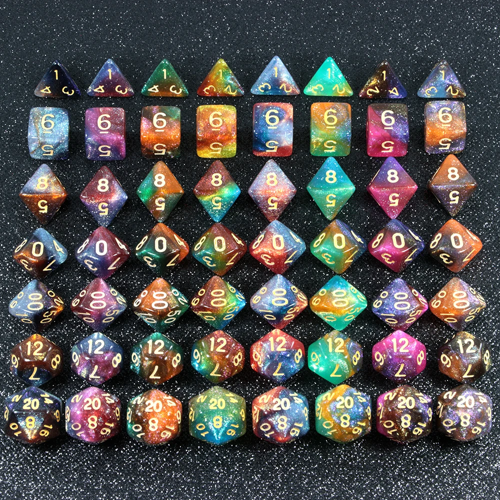 56 шт./кор. коллекция Вселенной Galaxy игральные кости DnD Вселенной Galaxy кости DnD ролевые игры хобби Подземелья и Драконы кости