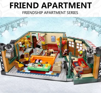 

Classic TV Series American Drama Friends Central Perk Cafe Compatible Lepining Friends Model Building Block Bricks 21319 Toys