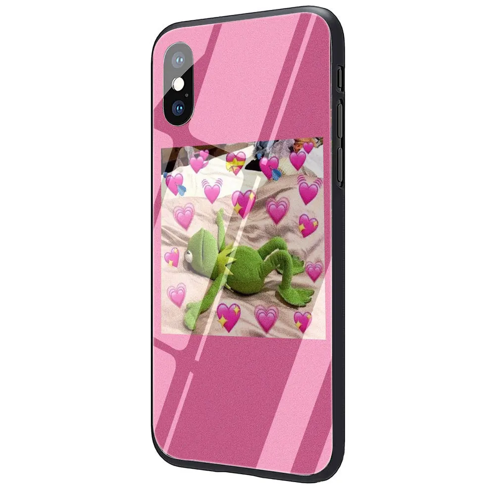 G1 EWAU лягушонок Кермит закаленное стекло чехол для телефона iPhone 11 Pro 6 6S Plus 7 8 Plus X XS XR XS Max - Цвет: G1