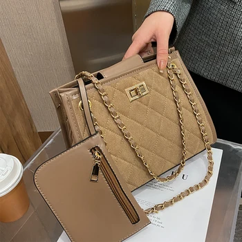 

Diamond Lattice Chain Bag 2020 New Fashion Women's Crossbody One Shoulder Bagstwo-piece Large Capacity Package C278