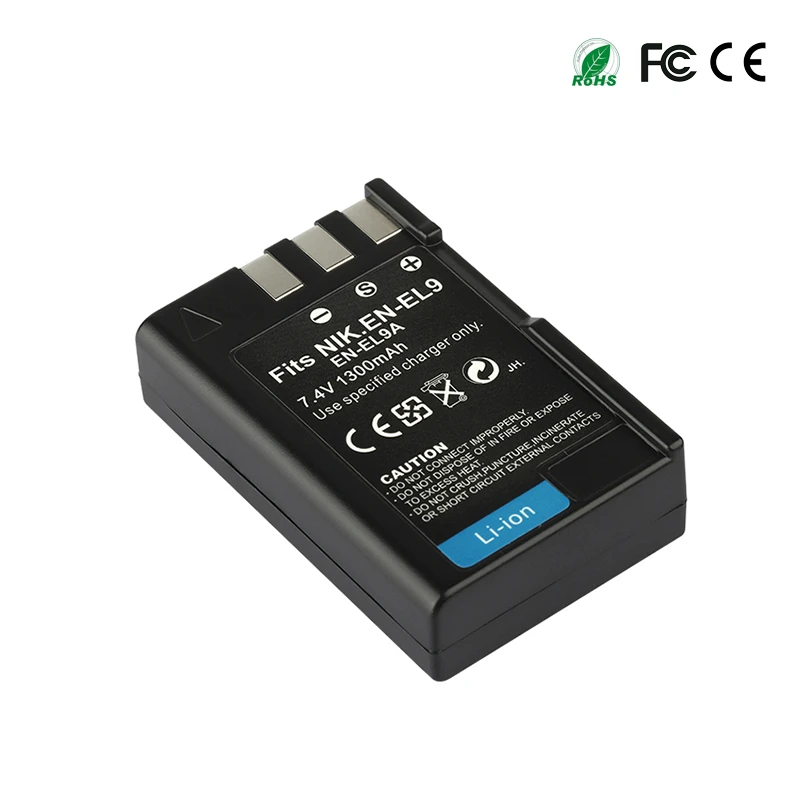 EN EL9 аккумулятор 1300 mAh/ENEL9 Charegr 8,4 V для Nikon EN-EL9a D40 D60 D40X D5000 D30 Аккумулятор для камеры - Цвет: 1 Battery