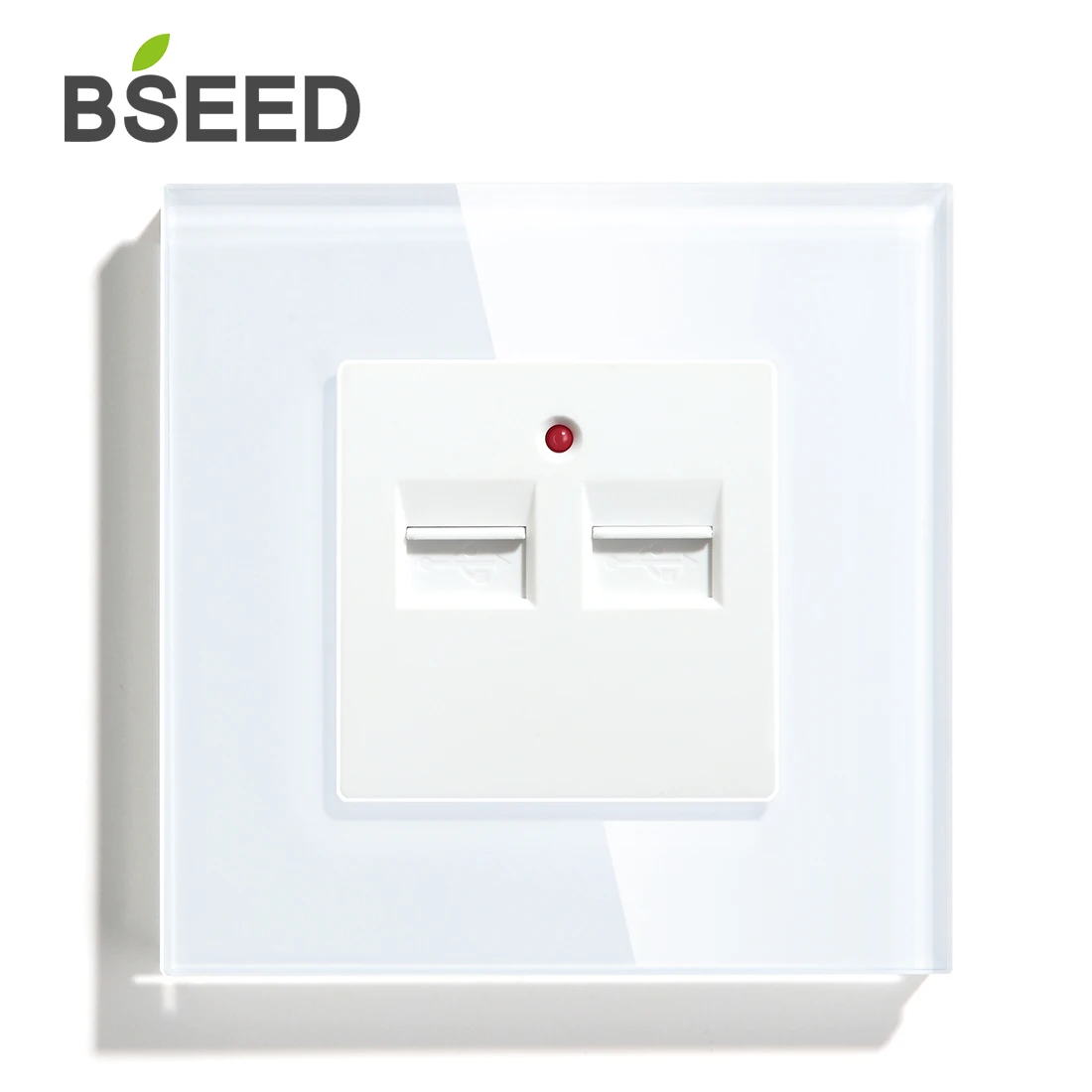 Настенная декоративная розетка BSEED с двумя USB-портами двойная черная золотая