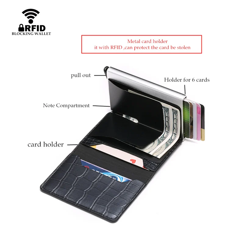 BISI GORO RFID кошельки для кредитных карт, блокировка высокого качества, тонкая алюминиевая открытка-коробка, держатели, однотонный цветной