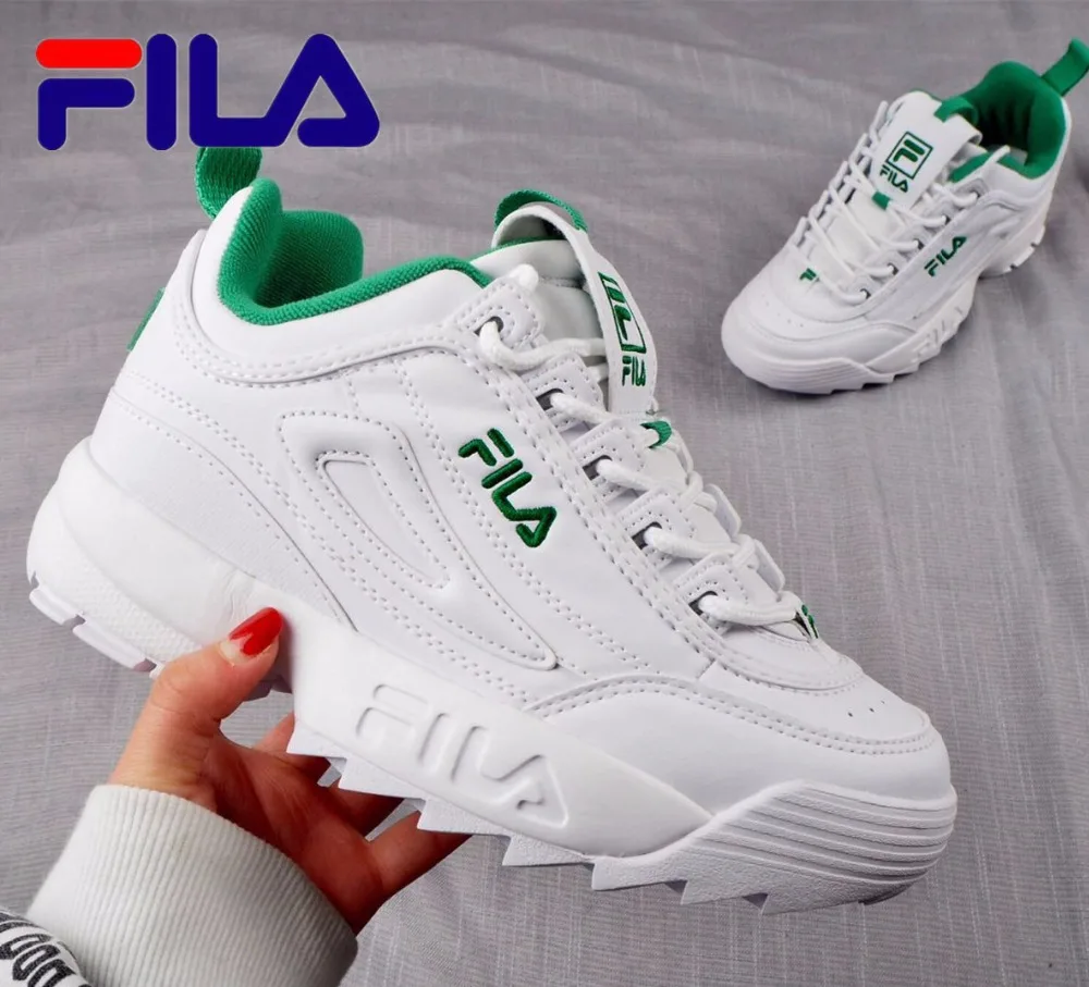 Preise FILA Disruptor II 2 Große sägezahn dicker und höher bein jogging schuhe Männliche und weibliche Frauen schuhe Fila Tenis