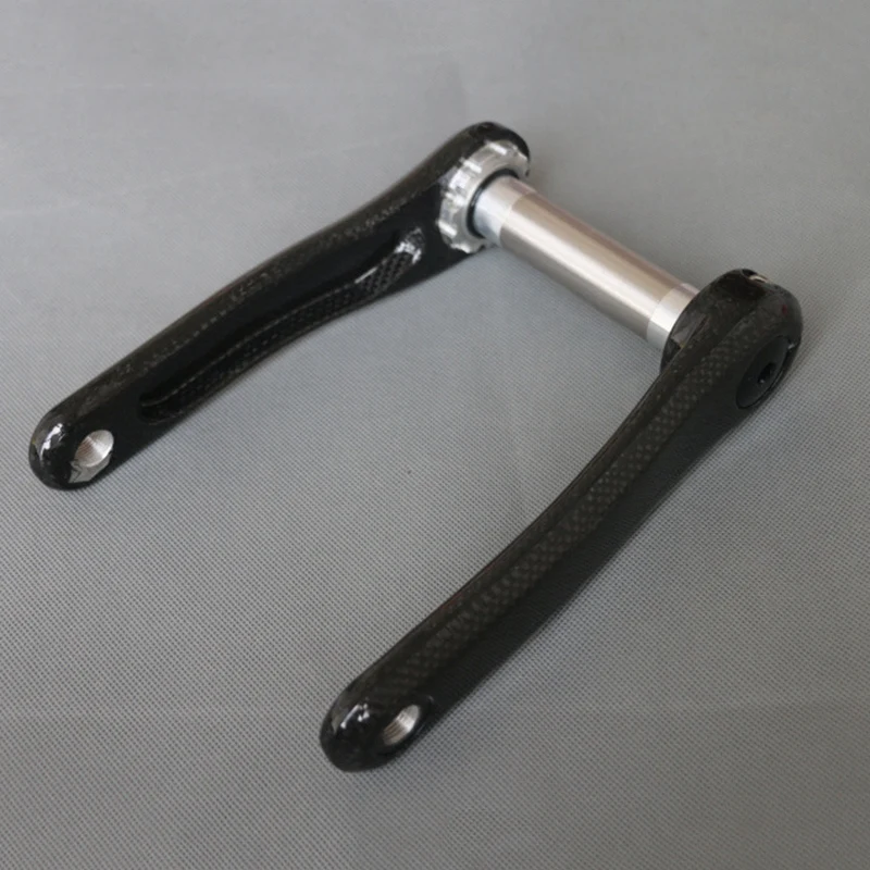 Mountain Bike 3K Full Carbon Fibre Crank Road Bicycle Crank with Alloy Bottom Bracket Axis 175mm MTB