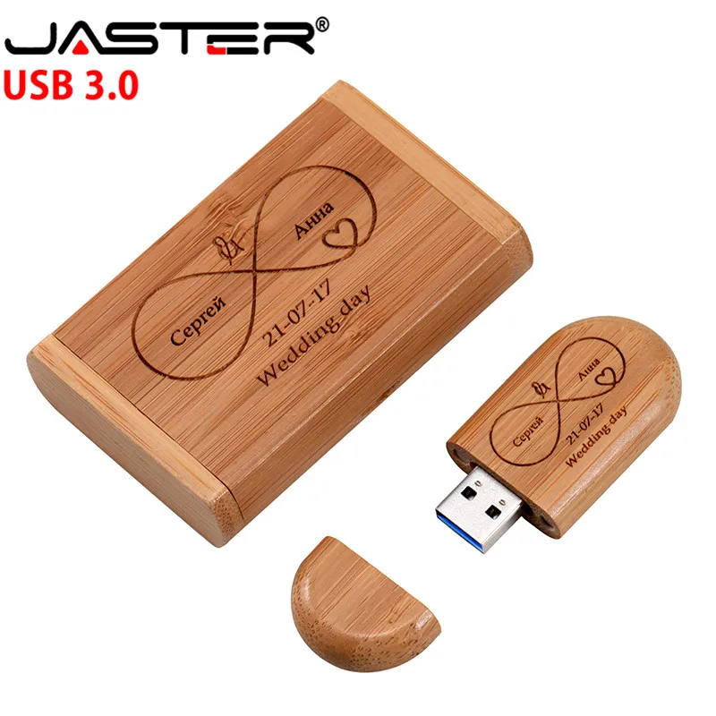 USB флеш накопитель JASTER деревянный с логотипом на заказ 32/64 ГБ 4/8/16 ГБ|USB