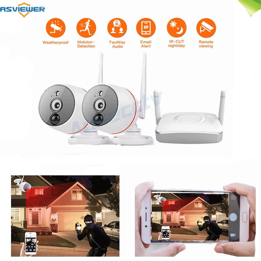 IP wifi real P2P Беспроводная мини камера PIR наборы HD 2.0MP разрешение SD карта Поддержка CCTV