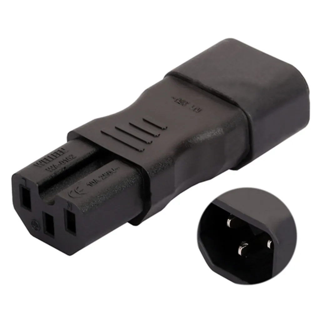 IEC 320 C14 Male To C15 Plug Female Power Plug Adapter Converter,WA-0162