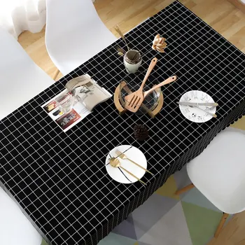 

Nordic Style Reusable Pure Color Tablecloth For Kitchen Rectangular Stain Dust Proof Table Cloth Dining Room Decor Cloth Pad02