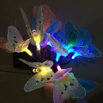 

20 LED Butterfly String Solar Powered Fairy Lights Wedding Home Birthday Valentine's Day Event Party Garland Decor Luminaria