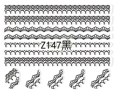 

2pcs White Black 3D Nail Slider Decals Nail Art Sticker Glitter Metal Hollow Snowflake Heart Bowknot Adhesive Manicure Z145-156