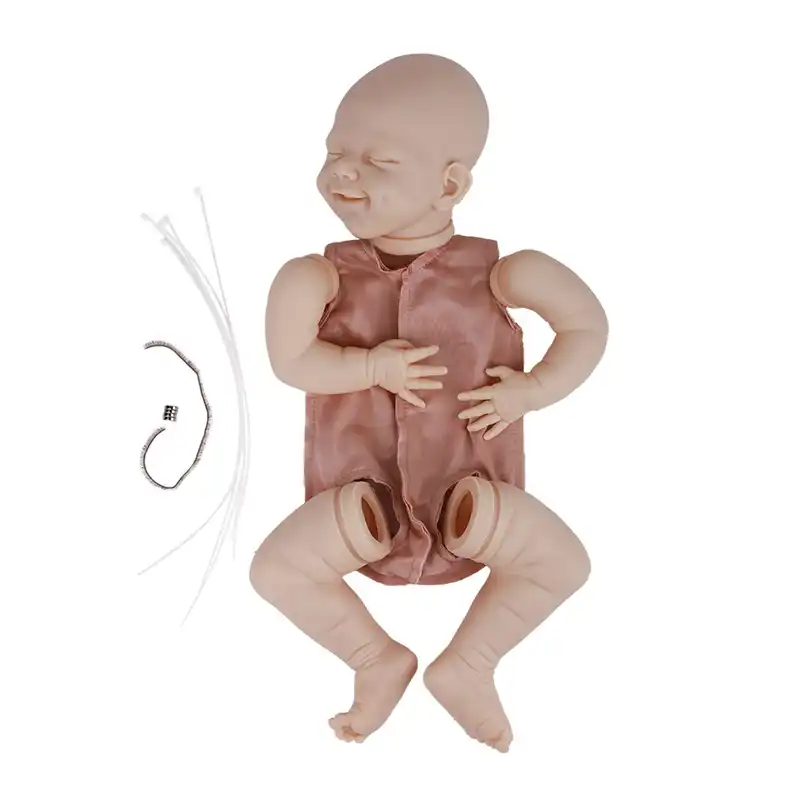 17 Pouces Non Peint Inacheve Poupee Sourire Sommeil Vinyle Reborn Bebe Bricolage Doux Realiste Poupee Pieces Bricolage Blanc Poupee Kit Tissu Corps Poupee Aliexpress